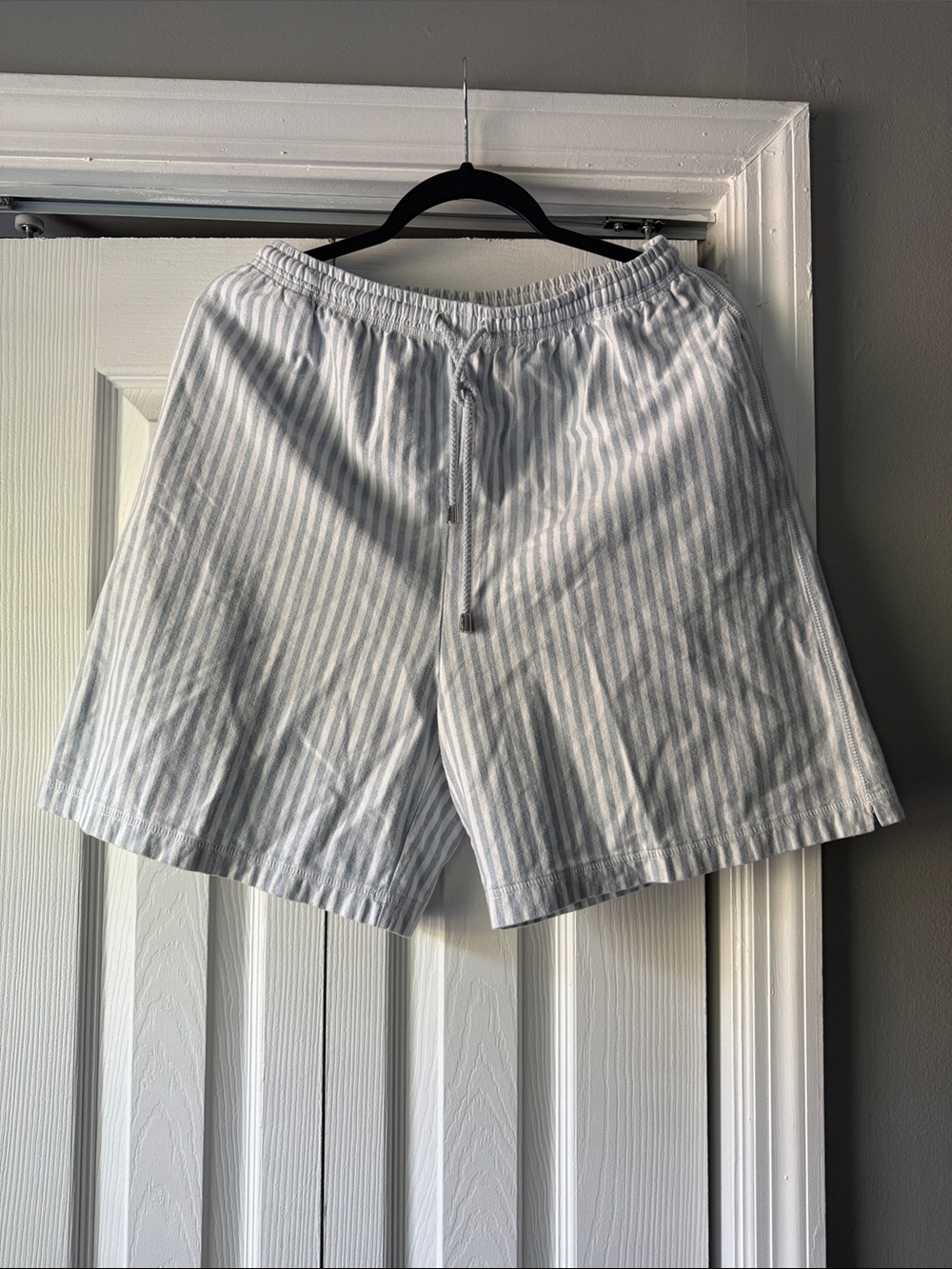 Vintage stripe cotton beach shorts